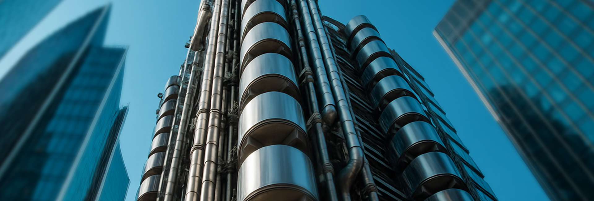 Sede da Lloyd’s of London, a maior companhia resseguradora do mundo, localizada na Lime Street, na cidade de Londres.  